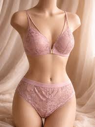 Premium Lace Front Buckle Bra & Panty Set
