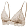 Lace Net Bra For Women No Underwire Comfy TriangleV Neck Unpadded Bra