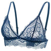 Lace Net Bra For Women No Underwire Comfy TriangleV Neck Unpadded Bra