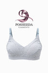 Premium Cotton Striped Wireless Comfort Bra