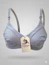 Premium Cotton Striped Wireless Comfort Bra
