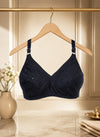 Soft Multicolor Embroidered Women Bra