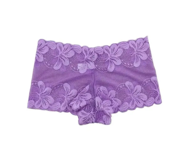 Floral Lace Boyshort Panty – Comfortable, and Breathable Intimate Boxer Shorts for Women