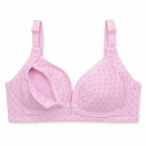 Dual-Opening Cotton Nursing Bra