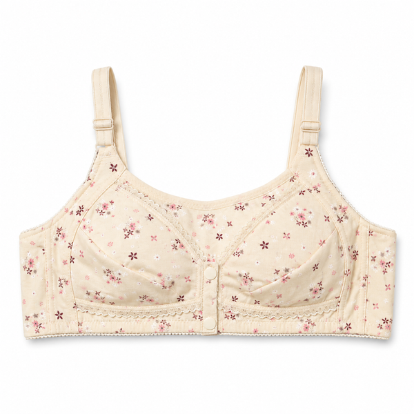 Dual-Opening Cotton Nursing Bra