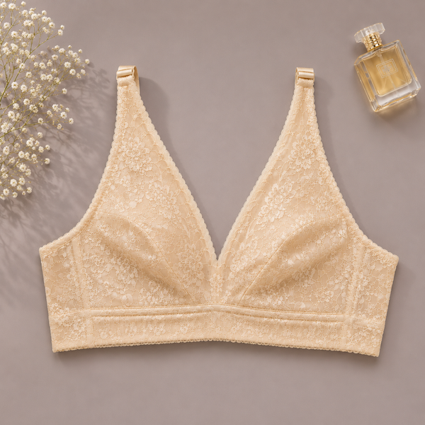 Premium Floral Comfort Bra – Soft Support & Elegant Style