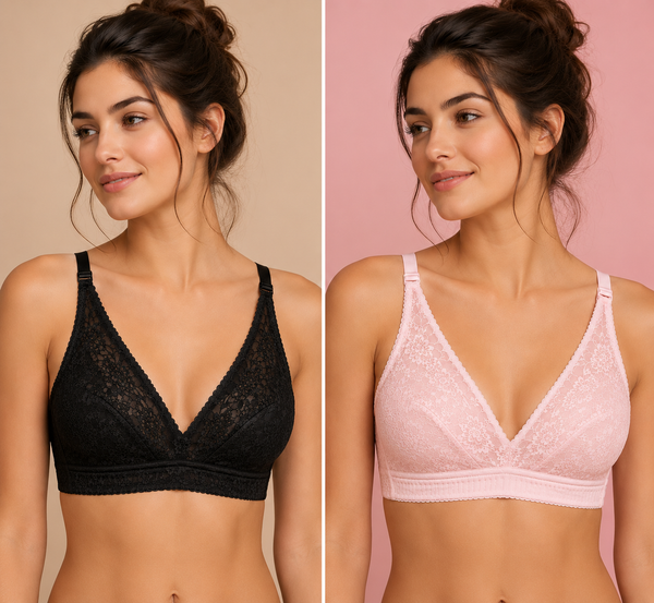 Premium Floral Comfort Bra – Soft Support & Elegant Style