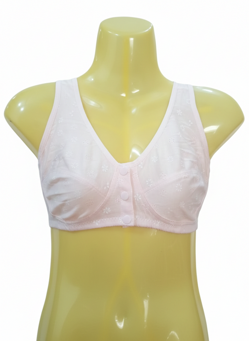 Front Button Non Padded Bra, Best for Nursing Moms, Front button opening for quick access, Soft padding to maintain shape, all-day comfort, Working women needing quick wear, Suitable for Post-delivery mothers