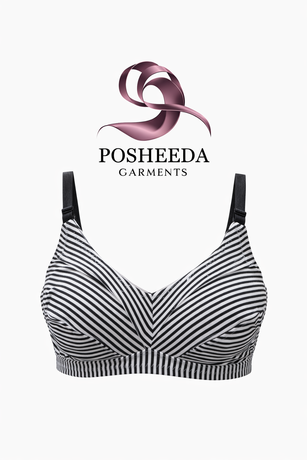 ✨ Premium Comfort Striped Bra – Everyday Perfect Fit ✨