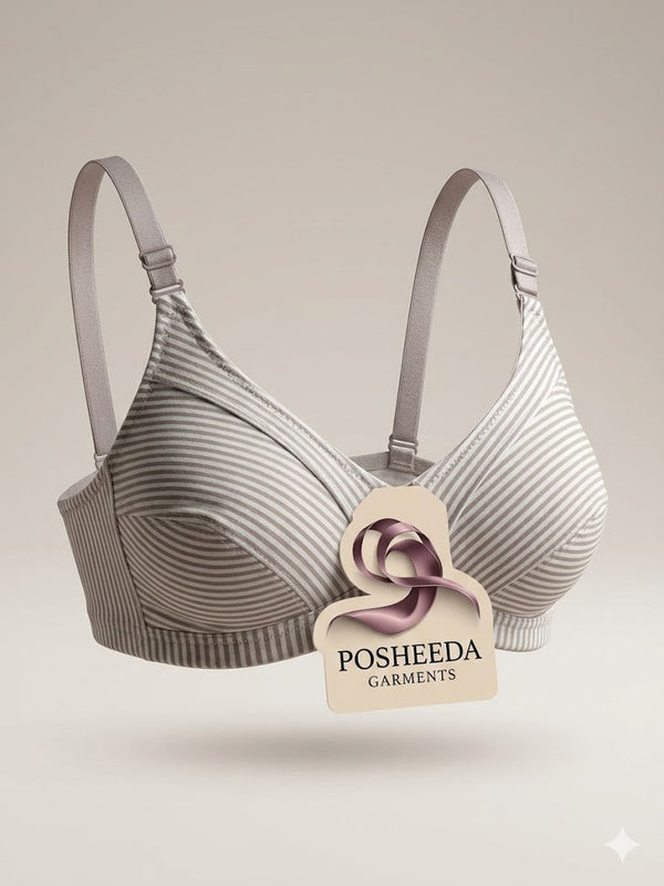 ✨ Premium Comfort Striped Bra – Everyday Perfect Fit ✨