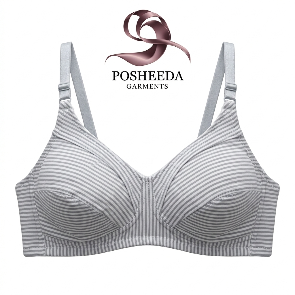 ✨ Premium Comfort Striped Bra – Everyday Perfect Fit ✨