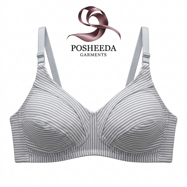 ✨ Premium Comfort Striped Bra – Everyday Perfect Fit ✨
