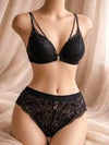 Premium Lace Front Buckle Bra & Panty Set