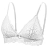 Lace Net Bra For Women No Underwire Comfy TriangleV Neck Unpadded Bra