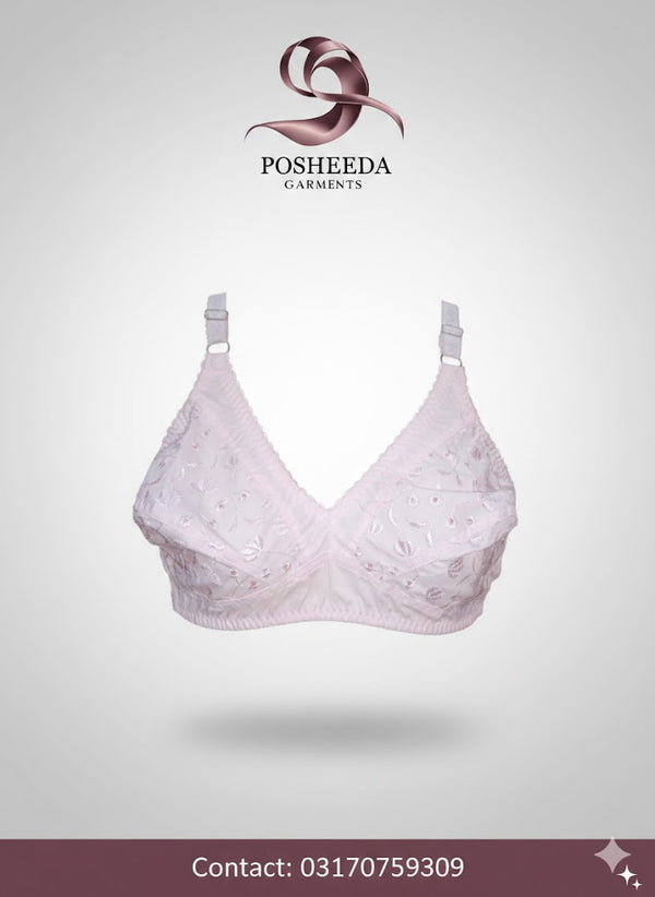 Soft Multicolor Embroidered Women Bra