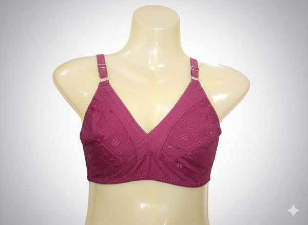 Soft Multicolor Embroidered Women Bra