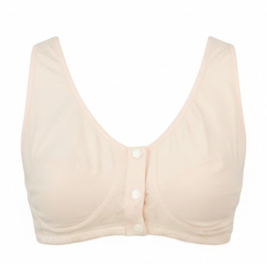 Front Button Non Padded Bra, Best for Nursing Moms, Front button opening for quick access, Soft padding to maintain shape, all-day comfort, Working women needing quick wear, Suitable for Post-delivery mothers
